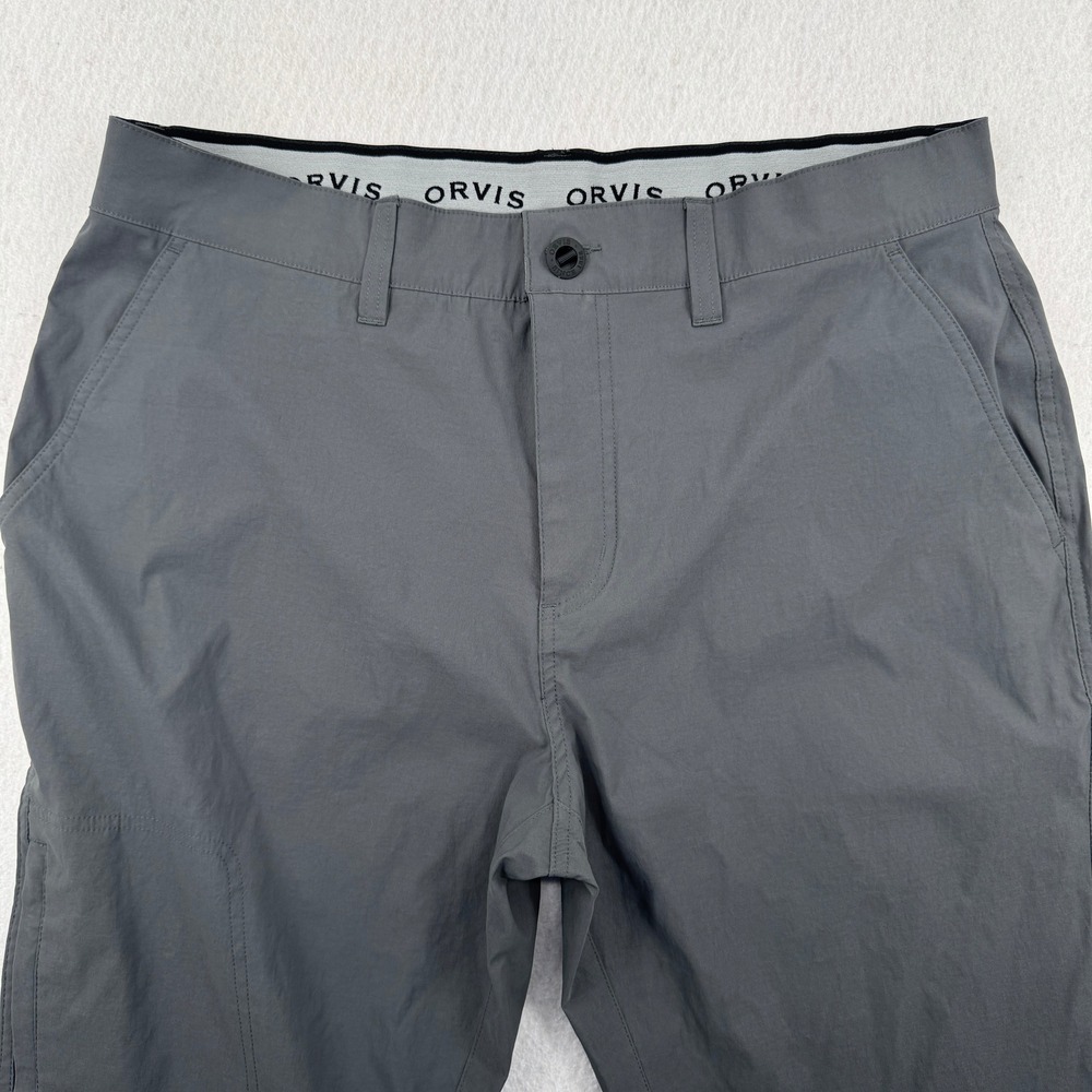 Orvis Mens Gray Tech Nylon Performance Hiking Pants Size 38x30 Outdoor Gorpcore